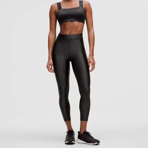 Lululemon Black Satin Shine High-Rise Tight 25" - Size 14 - NWT
